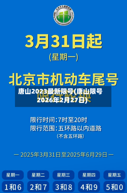 唐山2023最新限号(唐山限号2026年2月27日)-第2张图片