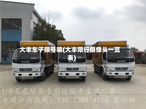 大丰车子限号嘛(大丰限行摄像头一览表)-第2张图片