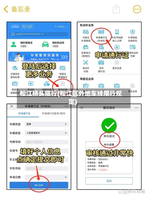 松江桥头限行(松江区外地车牌限行规定)