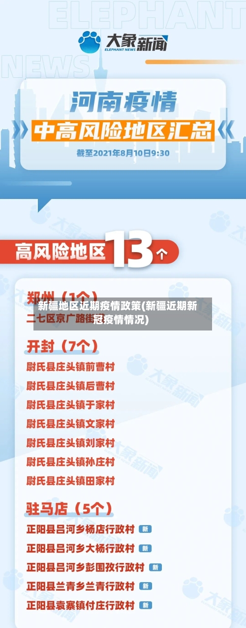 新疆地区近期疫情政策(新疆近期新冠疫情情况)