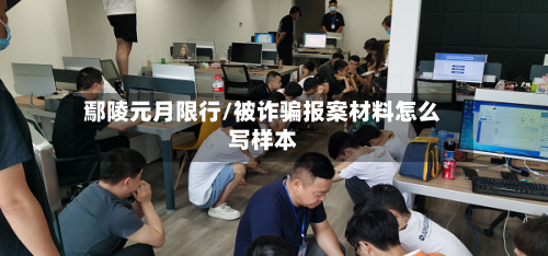 鄢陵元月限行/被诈骗报案材料怎么写样本-第3张图片
