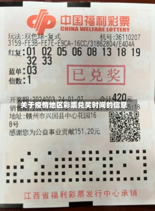 关于疫情地区彩票兑奖时间的信息-第2张图片