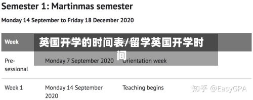 英国开学的时间表/留学英国开学时间-第2张图片