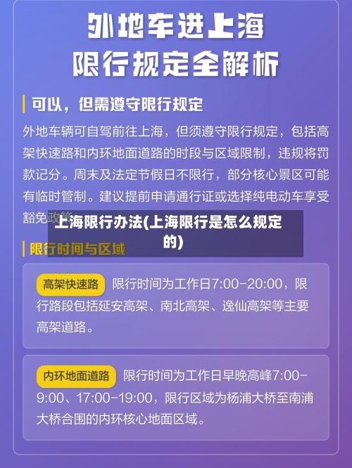 上海限行办法(上海限行是怎么规定的)