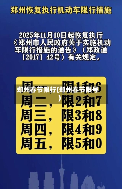 郑州春节限行(郑州春节限号)