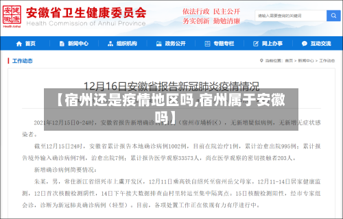 【宿州还是疫情地区吗,宿州属于安徽吗】-第3张图片