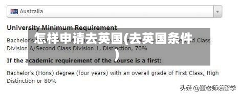 怎样申请去英国(去英国条件)