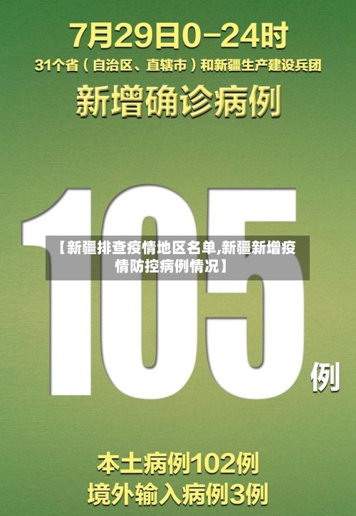 【新疆排查疫情地区名单,新疆新增疫情防控病例情况】