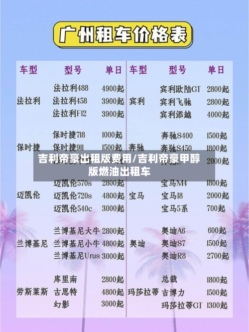 吉利帝豪出租版费用/吉利帝豪甲醇版燃油出租车-第3张图片