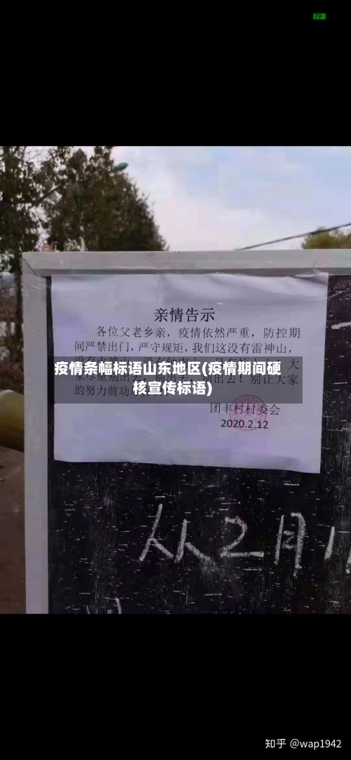 疫情条幅标语山东地区(疫情期间硬核宣传标语)-第3张图片