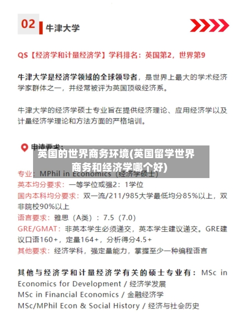 英国的世界商务环境(英国留学世界商务和经济学哪个好)