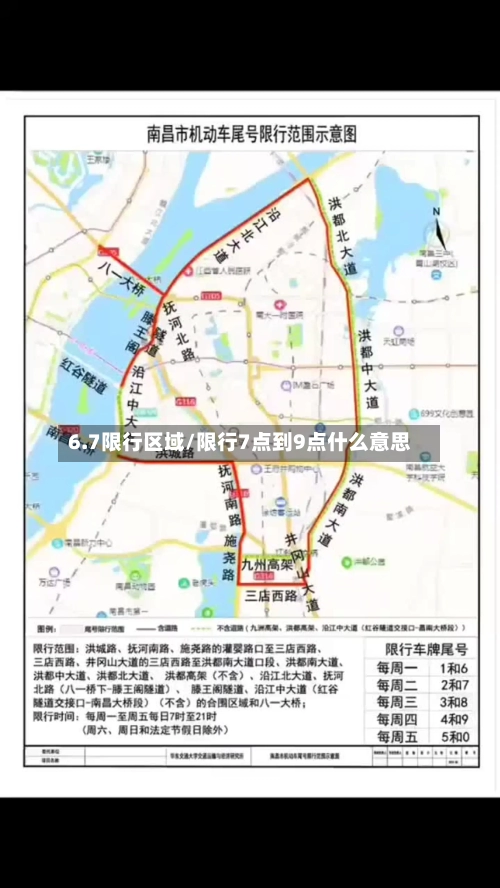 6.7限行区域/限行7点到9点什么意思