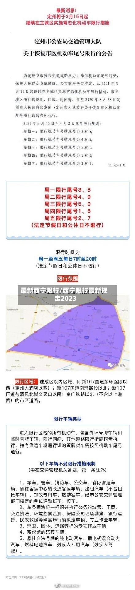 最新西宁限行/西宁限行最新规定2023