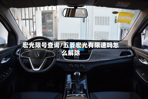 宏光限号查询/五菱宏光有限速吗怎么解除-第3张图片
