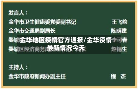 金华地区疫情官方通报/金华疫情最新情况今天