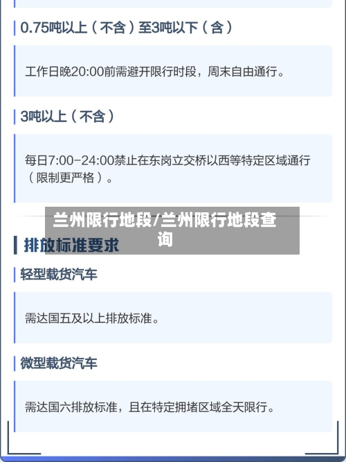 兰州限行地段/兰州限行地段查询-第2张图片