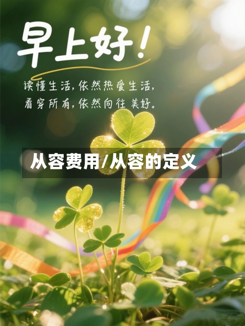 从容费用/从容的定义