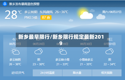 新乡最早限行/新乡限行规定最新2019-第2张图片