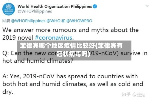 菲律宾哪个地区疫情比较好(菲律宾有冠状病毒吗)