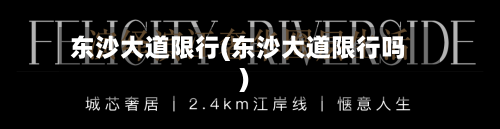 东沙大道限行(东沙大道限行吗)