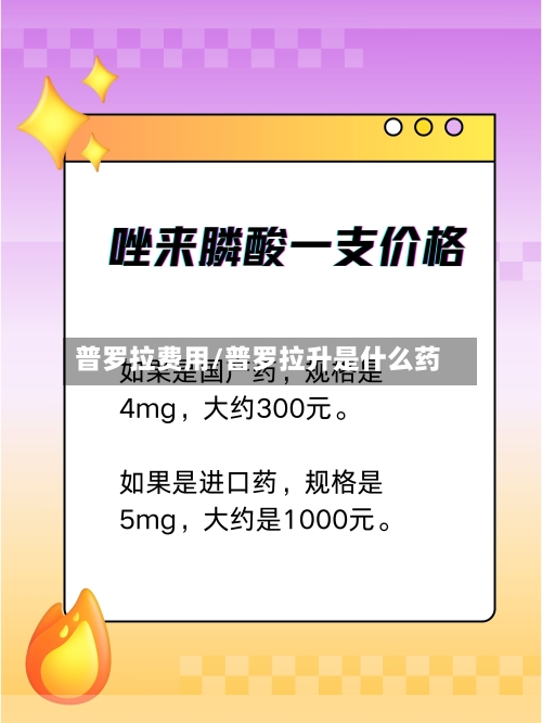 普罗拉费用/普罗拉升是什么药-第2张图片