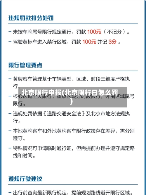 北京限行申报(北京限行日怎么罚)