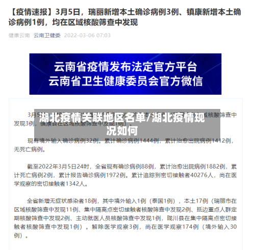 湖北疫情关联地区名单/湖北疫情现况如何-第2张图片