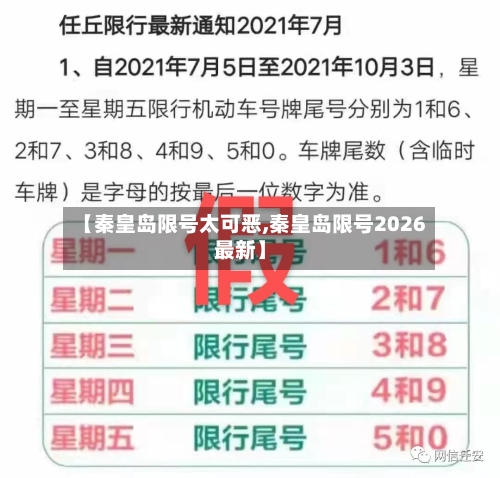 【秦皇岛限号太可恶,秦皇岛限号2026最新】