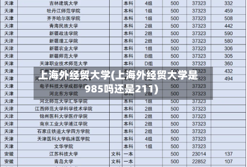 上海外经贸大学(上海外经贸大学是985吗还是211)-第3张图片