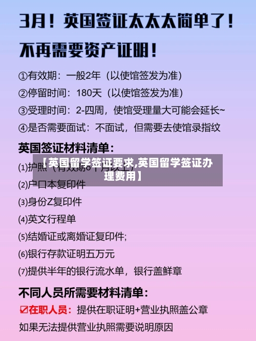 【英国留学签证要求,英国留学签证办理费用】