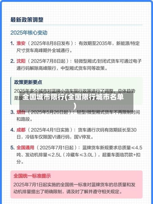 全国城市限行(全国限行城市名单)-第2张图片
