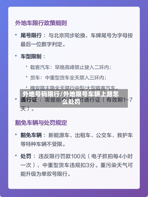 外地号码限行/外地限号车辆上路怎么处罚-第2张图片