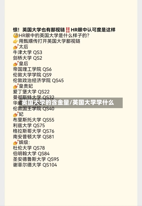 英国大学的含金量/英国大学学什么-第3张图片