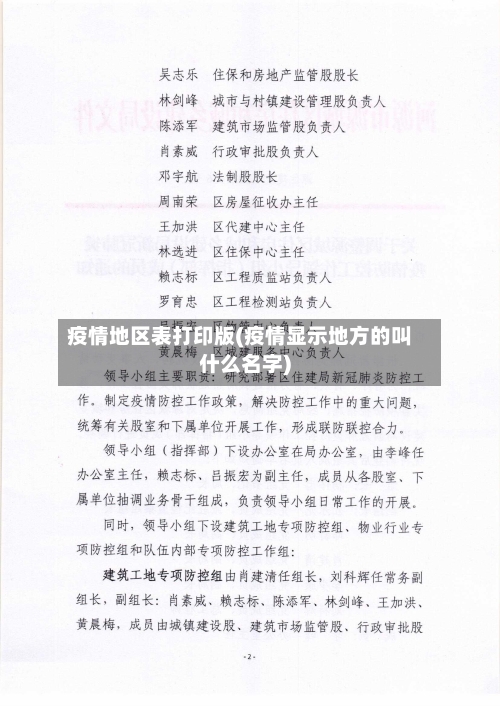 疫情地区表打印版(疫情显示地方的叫什么名字)
