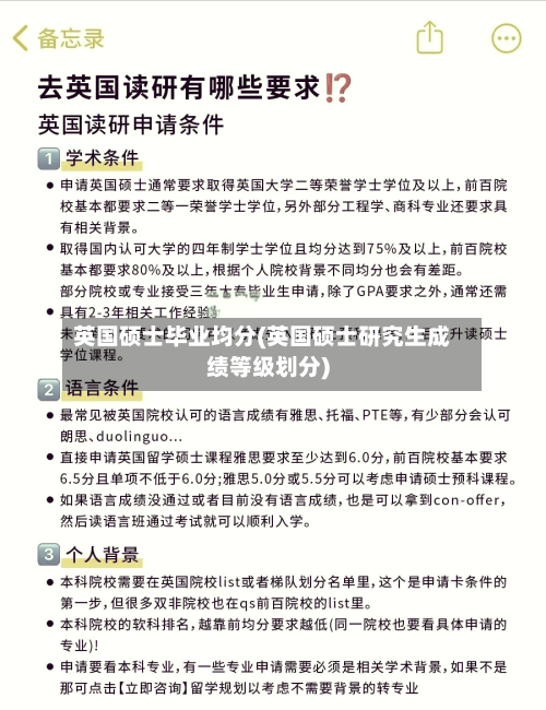 英国硕士毕业均分(英国硕士研究生成绩等级划分)