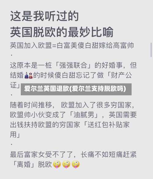 爱尔兰英国退欧(爱尔兰支持脱欧吗)-第2张图片