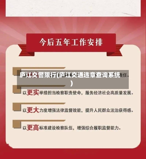 庐江交警限行(庐江交通违章查询系统)
