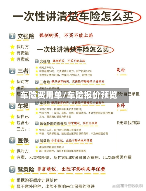 车险费用单/车险报价预览-第2张图片