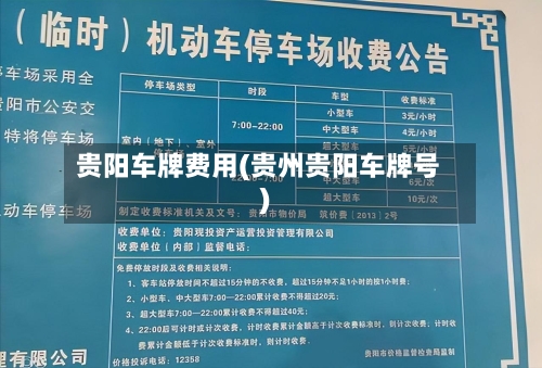 贵阳车牌费用(贵州贵阳车牌号)