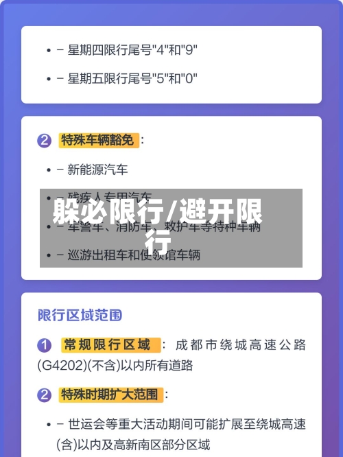 躲必限行/避开限行