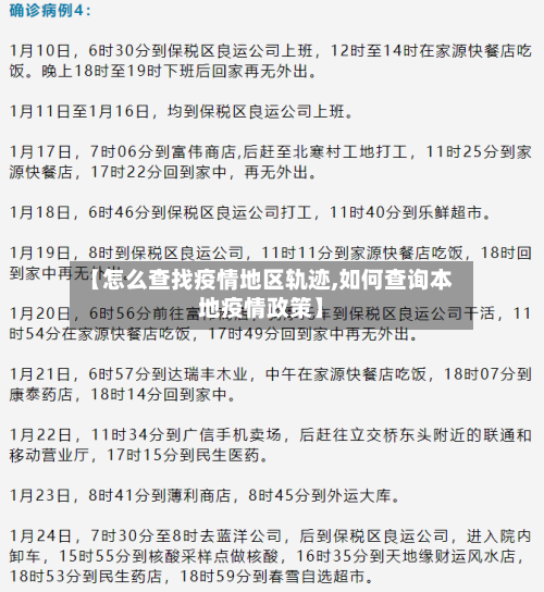 【怎么查找疫情地区轨迹,如何查询本地疫情政策】-第2张图片
