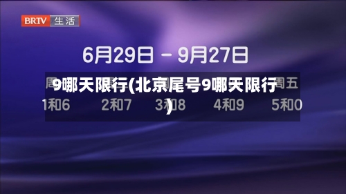 9哪天限行(北京尾号9哪天限行)
