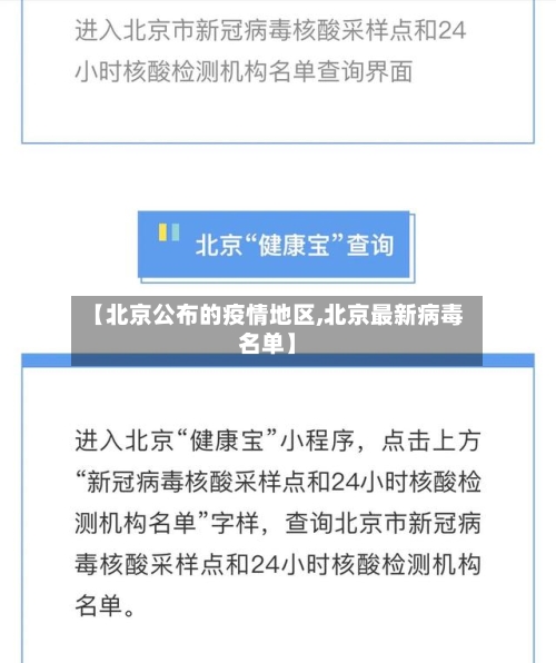 【北京公布的疫情地区,北京最新病毒名单】