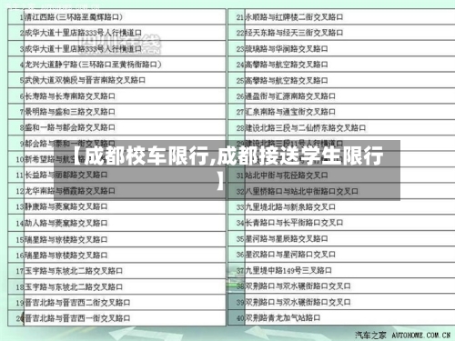 【成都校车限行,成都接送学生限行】-第2张图片