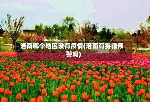 洛南哪个地区没有疫情(洛南有雾霾预警吗)-第2张图片