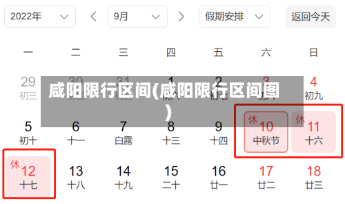 咸阳限行区间(咸阳限行区间图)-第3张图片