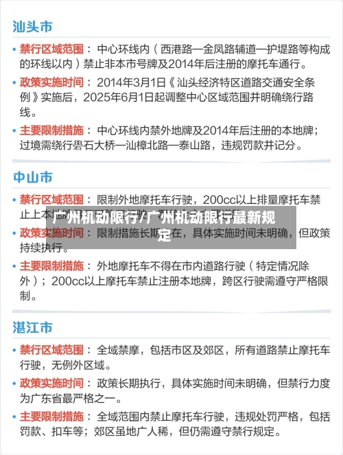 广州机动限行/广州机动限行最新规定-第2张图片
