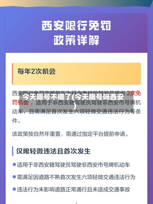 今天限号不限了(今天限号吗西安)-第2张图片