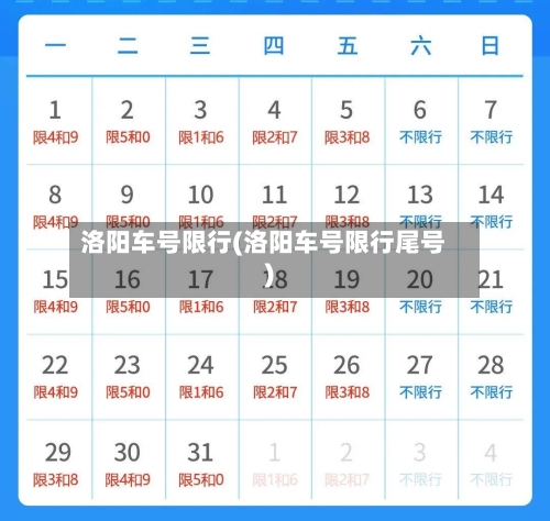 洛阳车号限行(洛阳车号限行尾号)-第2张图片