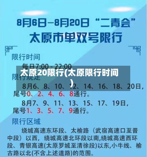 太原20限行(太原限行时间)